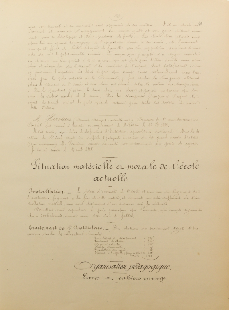 Manuscrit original de Martin Eugène Legrand, feuillet 29/36